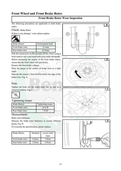 Benelli TNT300 Motorcycle Service Manual | 2015-2019 - sample page 3