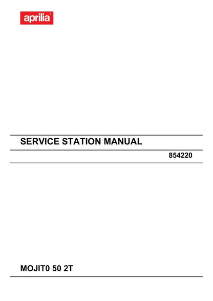 Aprilia Mojito 50 2T Scooter Service Manual | 2008-2012 - sample page 1