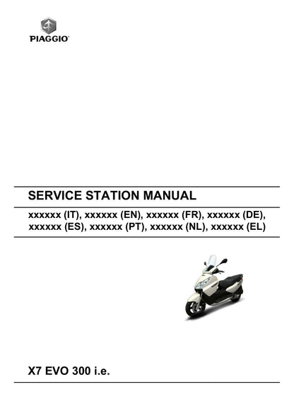 Piaggio X7 EVO 300 ie Scooter Service Manual | 2008-2012 - sample page 1