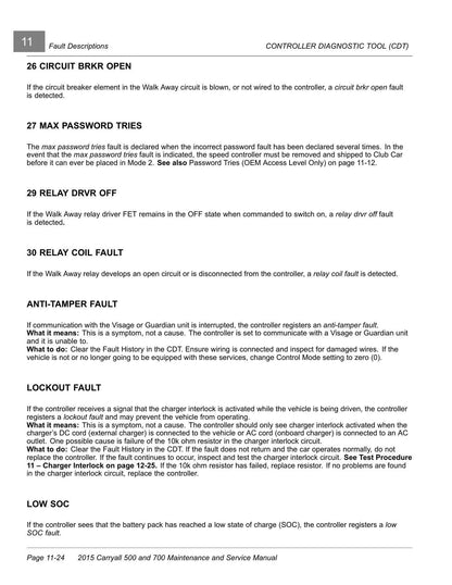Club Car Carryall 500 700 Golf Cart Service Manual | 2015-2019 - sample page 6