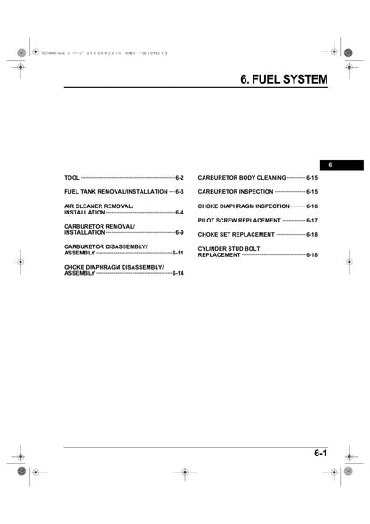 Honda GX270H GX390H1 Engine Service Manual | 2012-2016 - sample page 8