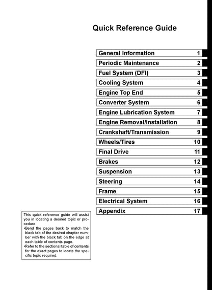 Kawasaki Teryx 750 UTV Service Manual | 2009-2012 - sample page 6