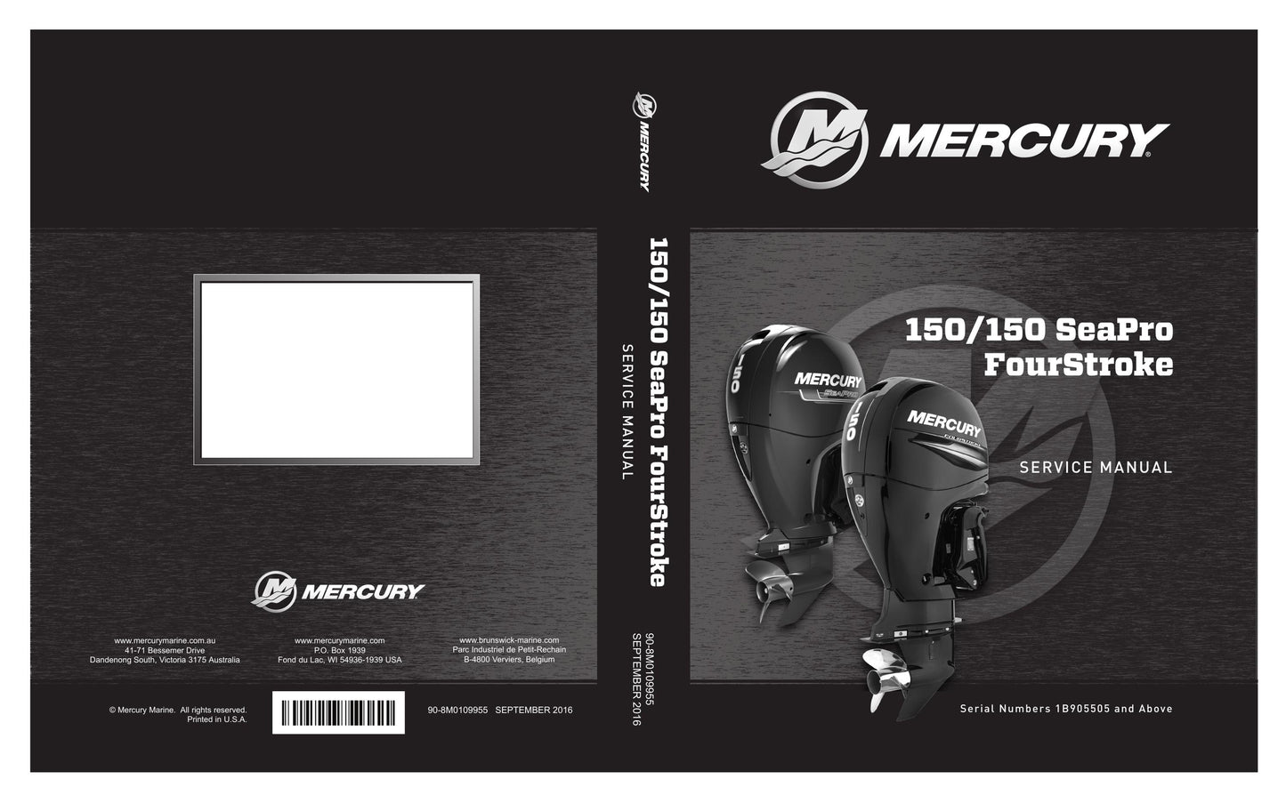 Mercury 150 SeaPro FourStroke Outboard Service Manual | 2016-2020 - sample page 1