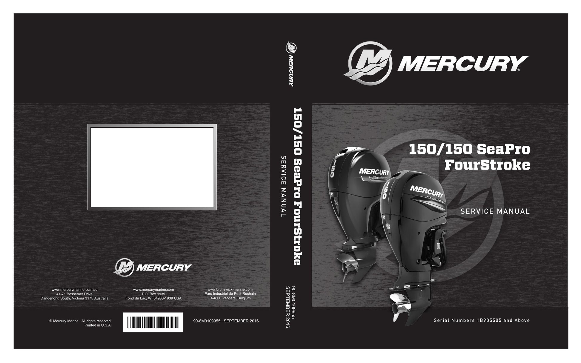 Mercury 150 SeaPro FourStroke Outboard Service Manual | 2016-2020 - sample page 1