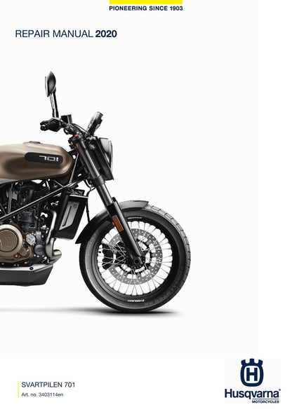 Husqvarna Svartpilen 701 Motorcycle Service Manual | 2020-2024 - sample page 1
