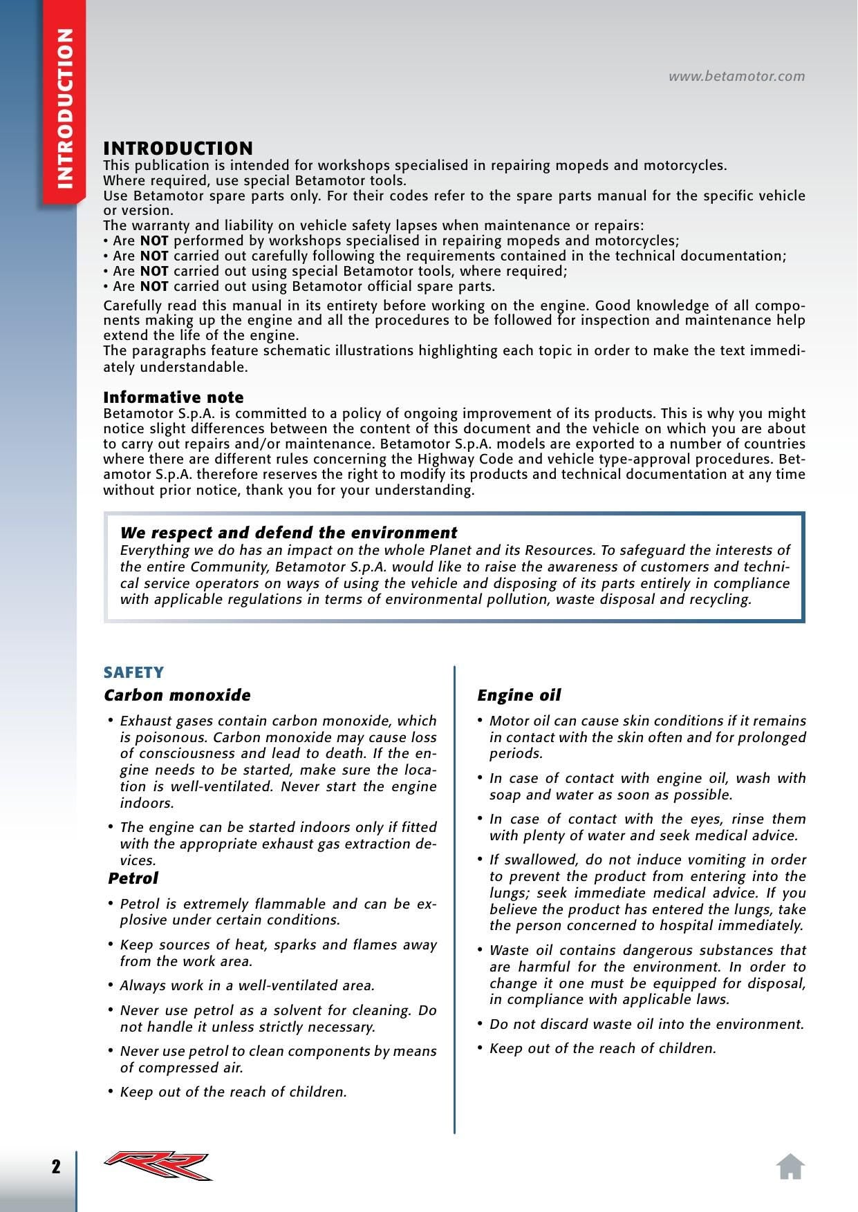 Beta RR 250 300 Race Edition 2 Stroke Motorcycle Service Manual | 2020-2021 - sample page 8