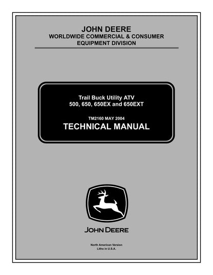 John Deere Trail Buck 500 650 ATV Service Manual | 2004-2008 - sample page 1
