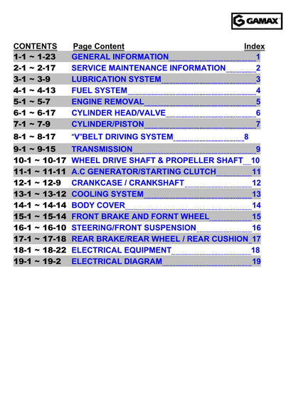 Gamax AX600 600LX ATV Service Manual | 2015-2019 - sample page 8