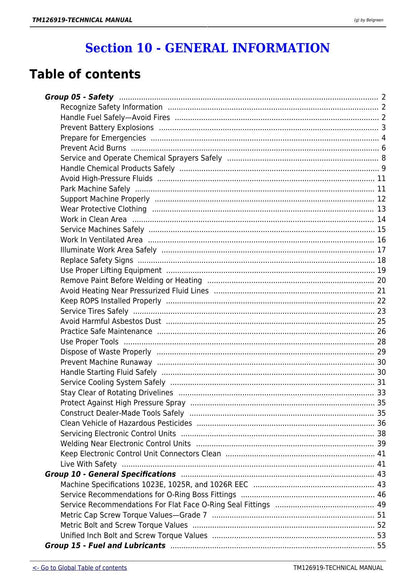 John Deere 1023E 1025R 1026R Compact Tractor Service Manual | 2013-2017 - sample page 8