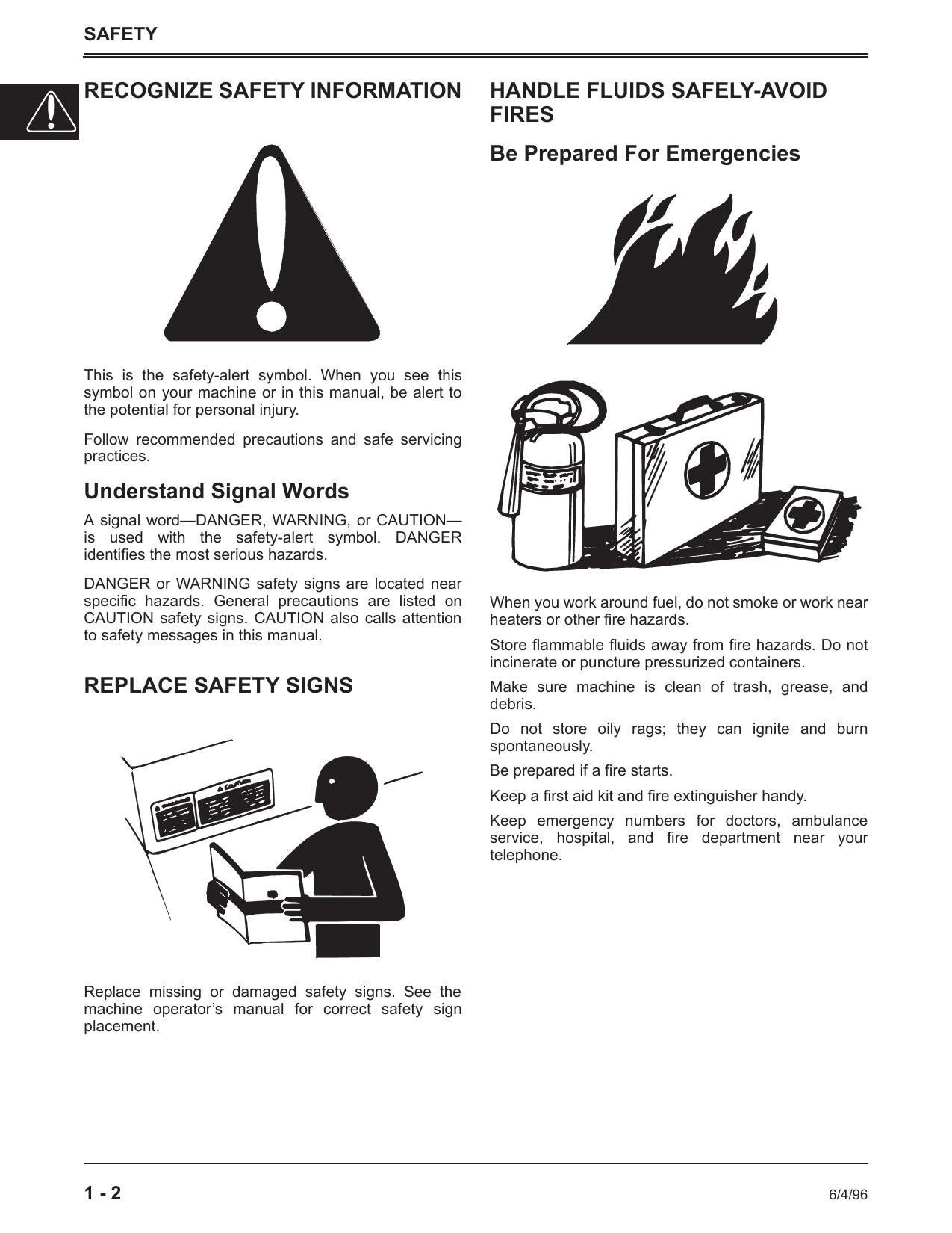 John Deere LX172 LX173 LX176 LX178 LX186 LX188 Tractor Service Manual | 1996-2000 - sample page 6
