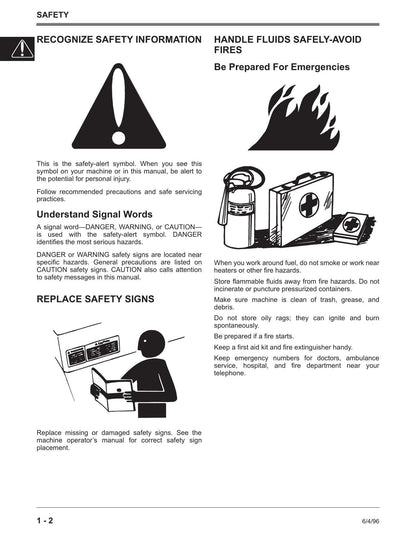 John Deere LX172 LX173 LX176 LX178 LX186 LX188 Tractor Service Manual | 1996-2000 - sample page 6
