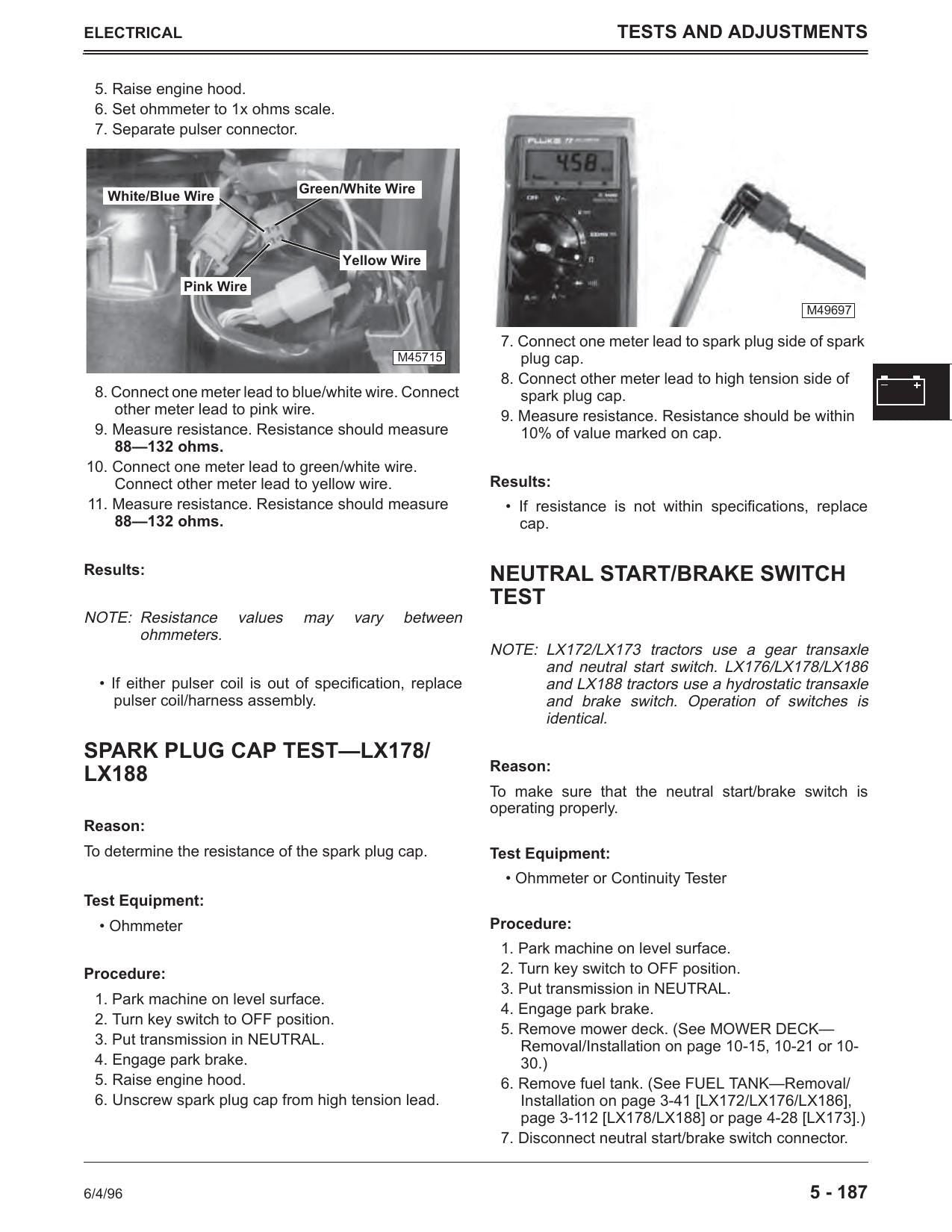 John Deere LX172 LX173 LX176 LX178 LX186 LX188 Tractor Service Manual | 1996-2000 - sample page 3