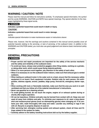 Suzuki DF2.5 Four Stroke Outboard Service Manual | 2006-2010 - sample page 8