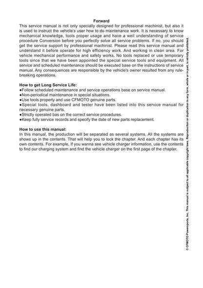 CFMOTO CFX-2E CFX-5E Electric Motorcycle Service Manual | 2024-2026 - sample page 7
