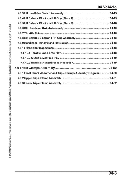 CFMOTO 450SS Motorcycle Service Manual | 2025-2026 - sample page 7