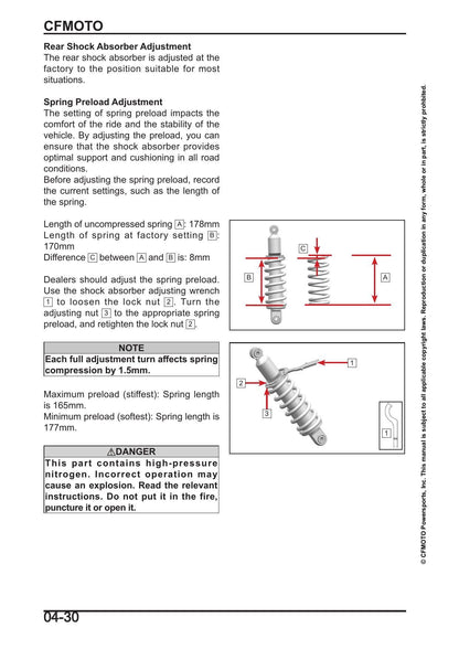 CFMOTO 450SS Motorcycle Service Manual | 2025-2026 - sample page 4
