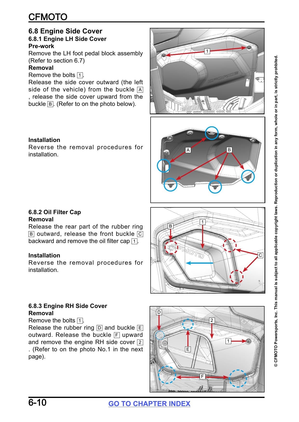 CFMOTO CFORCE 800 850 1000 Touring ATV Service Manual | 2024-2026 - sample page 3
