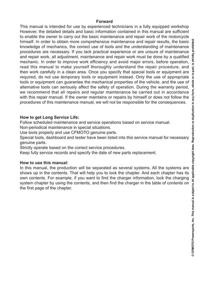 CFMOTO CFX-2E CFX-5E Electric Motorcycle Service Manual | 2026 - sample page 5