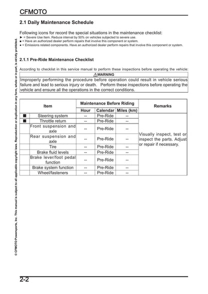 CFMOTO CFX-2E CFX-5E Electric Motorcycle Service Manual | 2026 - sample page 7