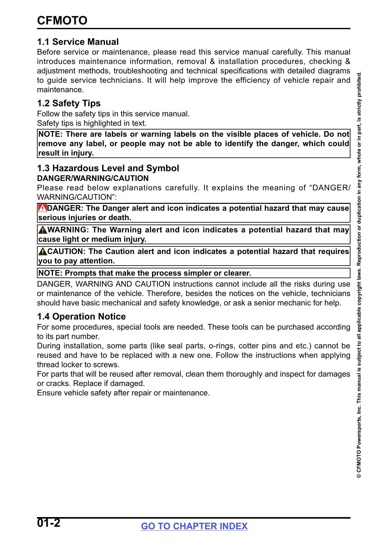 CFMOTO UFORCE 600 UTV Service Manual | 2026 - sample page 8