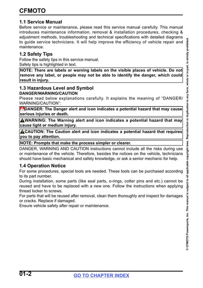 CFMOTO UFORCE 600 UTV Service Manual | 2026 - sample page 8
