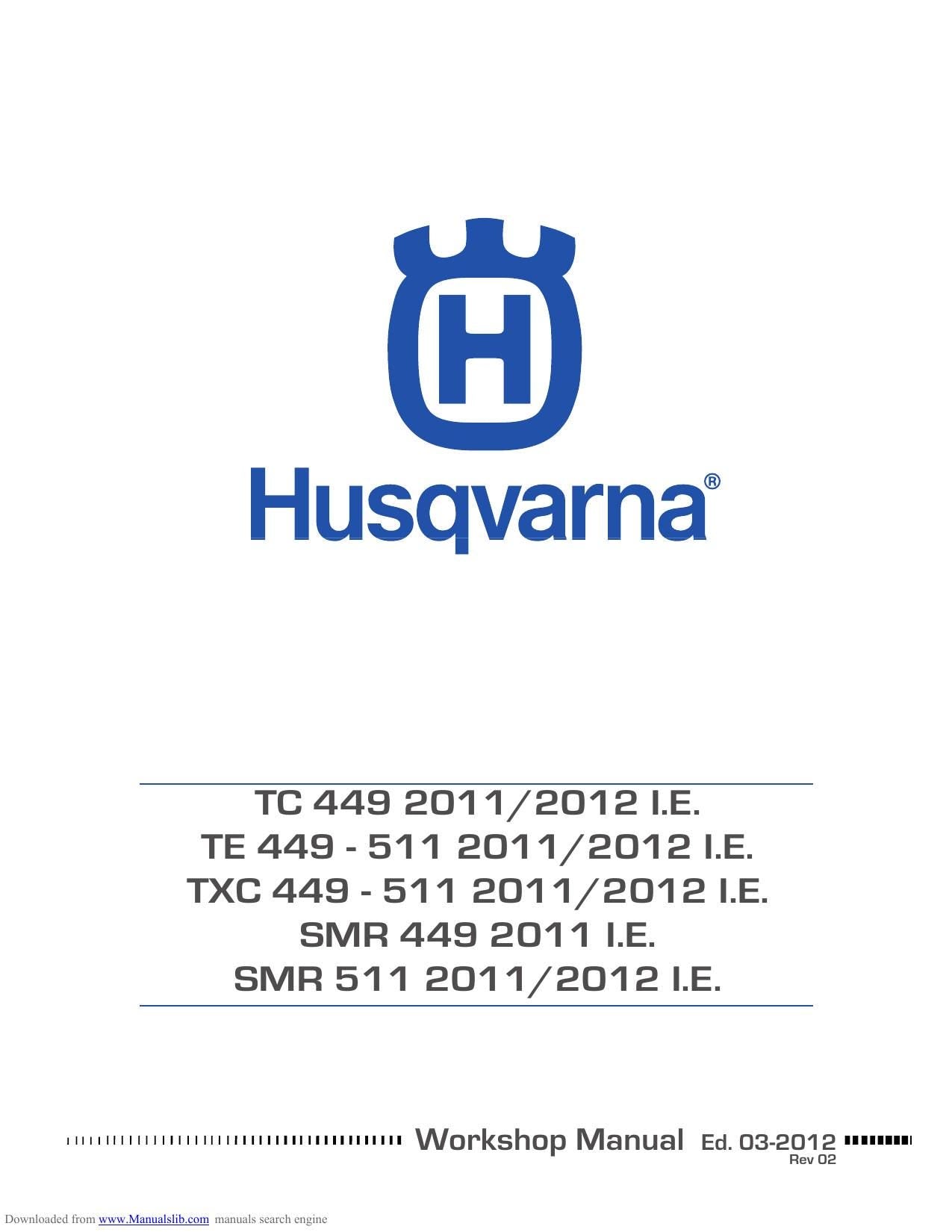 Husqvarna TC TE TXC smr 449 511 Motorcycle Service Manual | 2011-2012 - sample page 1
