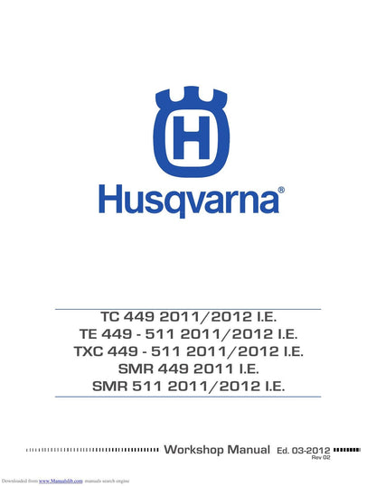Husqvarna TC TE TXC smr 449 511 Motorcycle Service Manual | 2011-2012 - sample page 1
