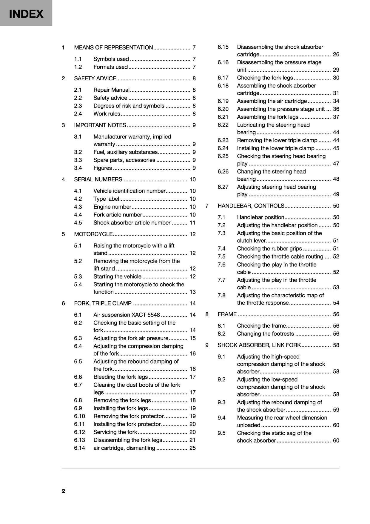 Husqvarna FC 250 Motorcycle Service Manual | 2020-2024 - sample page 4