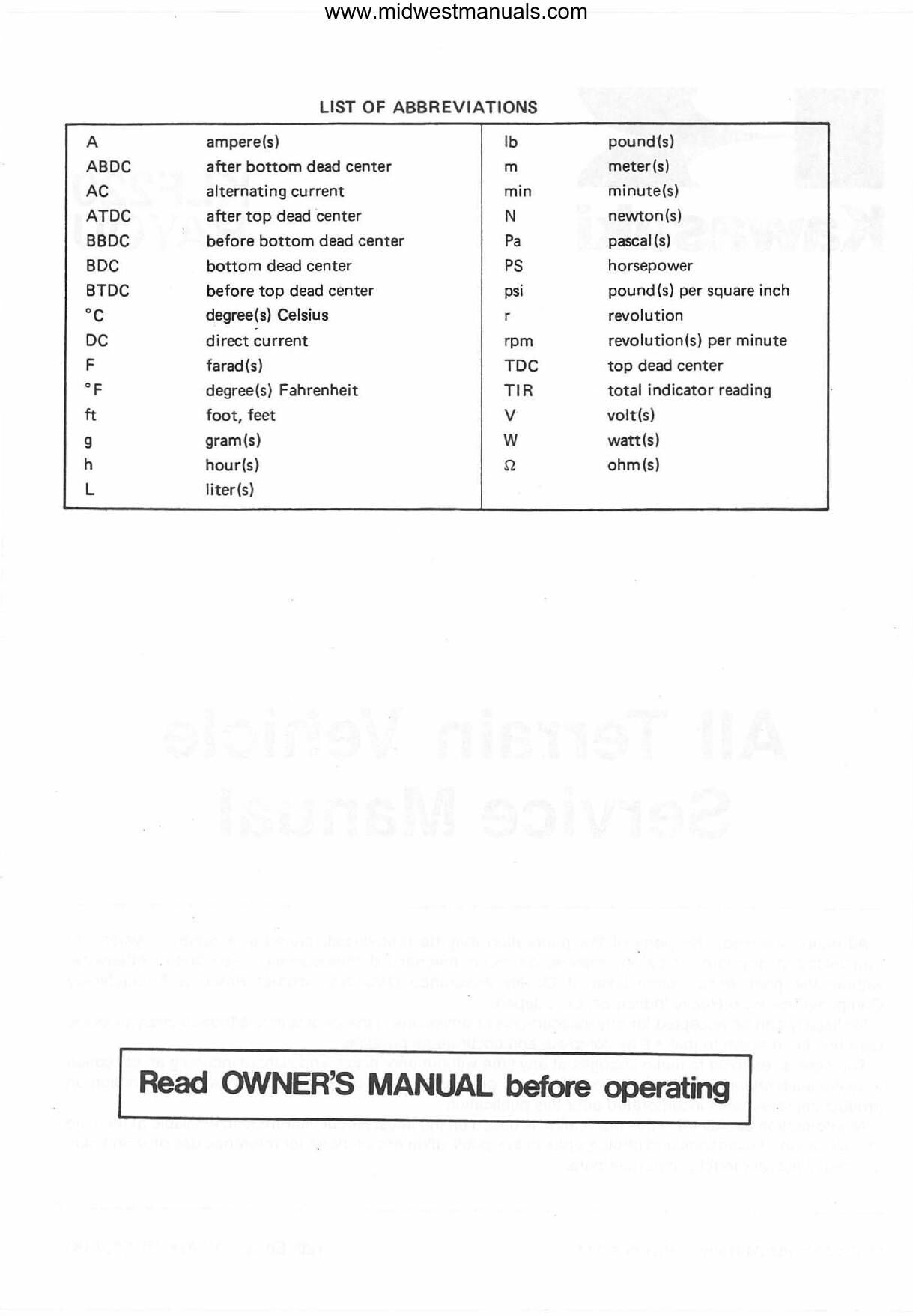 Kawasaki KLF220 Bayou ATV Service Manual | 1988-2002 - sample page 8