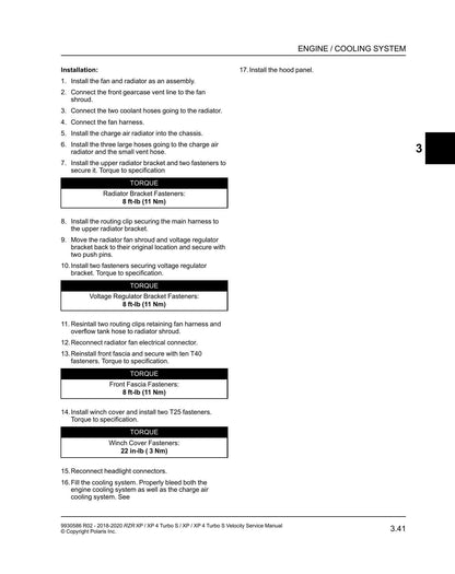 Polaris RZR XP Turbo S UTV Service Manual | 2018-2020 - sample page 3