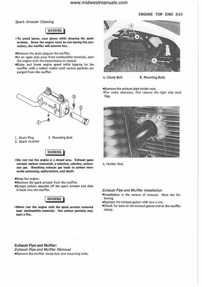 Kawasaki KLF220 Bayou ATV Service Manual | 1988-2002 - sample page 3