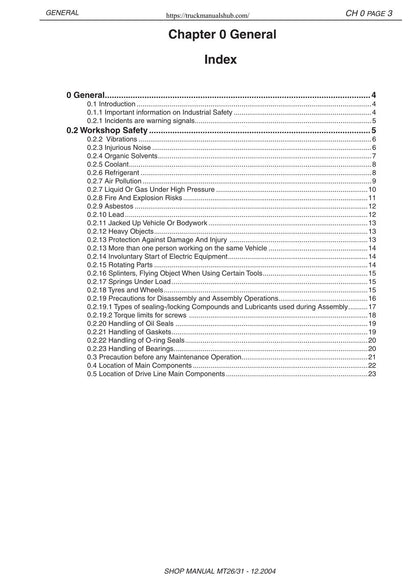 Moxy MT26 MT31 Articulated Dump Truck Service Manual | 2004-2008 - sample page 7