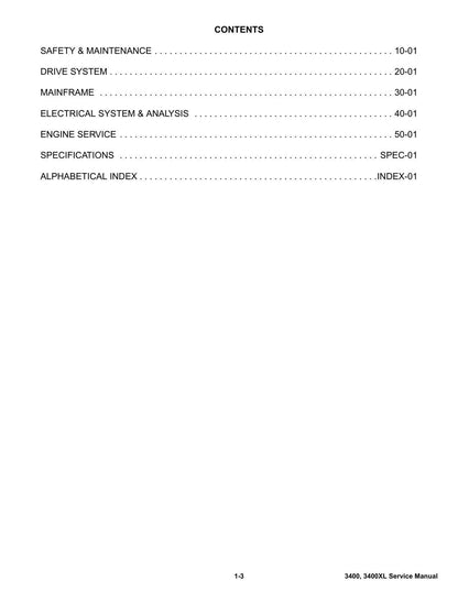 Bobcat 3400 3400XL UTV Service Manual | 2021-2025 - sample page 5