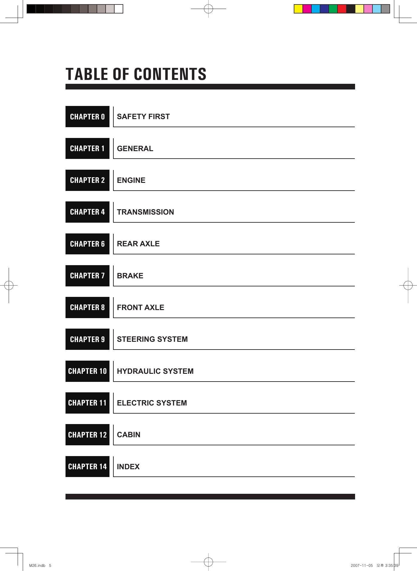 Daedong FX751 Tractor Service Manual | 2007-2011 - sample page 2