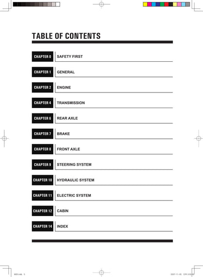 Daedong FX751 Tractor Service Manual | 2007-2011 - sample page 2
