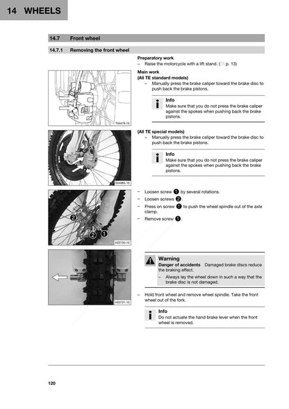 Husqvarna TE TBI 250 300 Enduro Motorcycle Service Manual | 2024-2026 - sample page 2