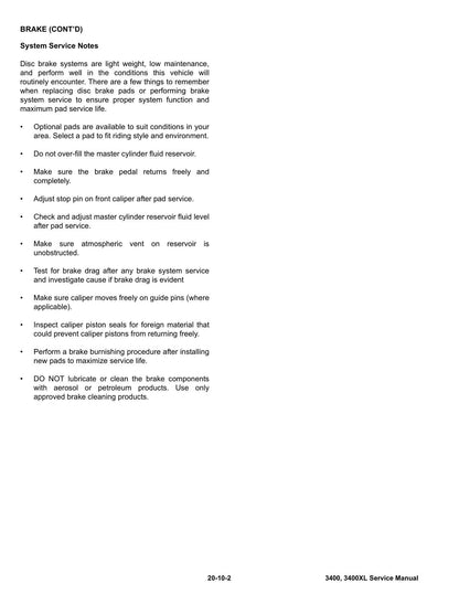 Bobcat 3400 3400XL UTV Service Manual | 2010-2014 - sample page 6