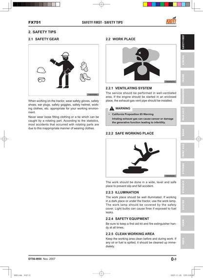 Daedong FX751 Tractor Service Manual | 2007-2011 - sample page 7