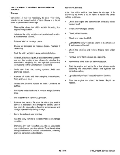 Bobcat 3400 3400XL UTV Service Manual | 2021-2025 - sample page 6