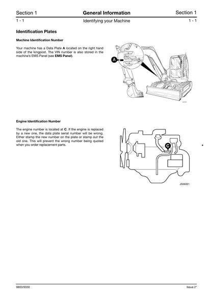 JCB 8080 Midi Excavator Service Manual | 1995-1999 - sample page 4