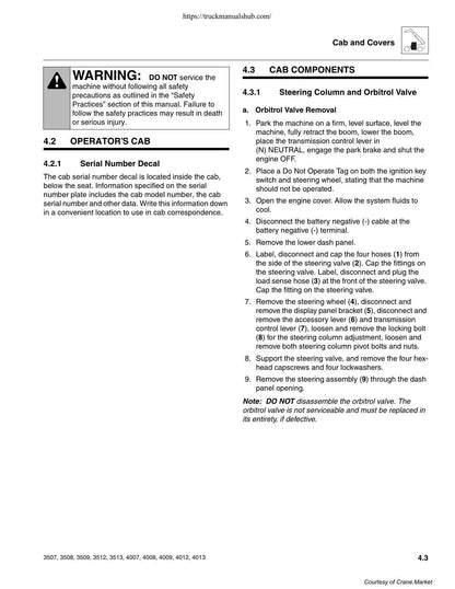 JLG 3507 3508 3509 3512 3513 4007 4008 4009 4012 4013 Telehandler Service Manual | 2003-2007 - sample page 5