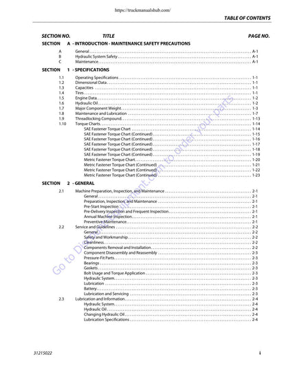 JLG 450A 450AJ Boom Lift Service Manual | 2019-2023 - sample page 4