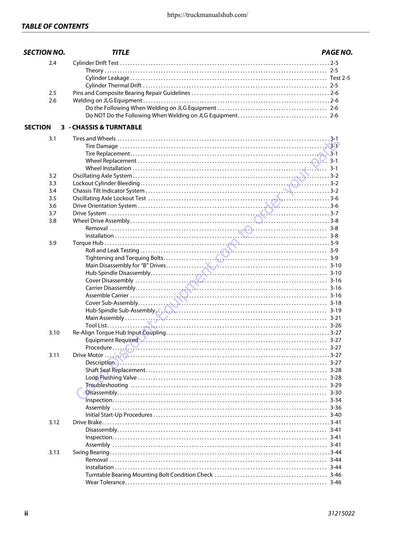 JLG 450A 450AJ Boom Lift Service Manual | 2019-2023 - sample page 5