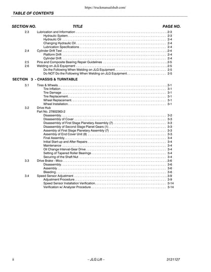 JLG E450A E450AJ M450A M450AJ Boom Lift Service Manual | 1999-2009 - sample page 6