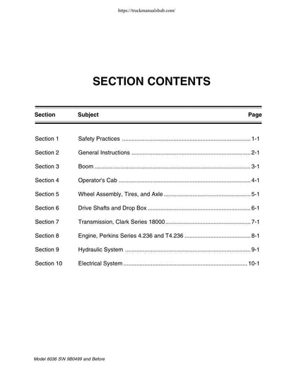 JLG SkyTrak 6036 Telehandler Service Manual | 1997-2005 - sample page 5