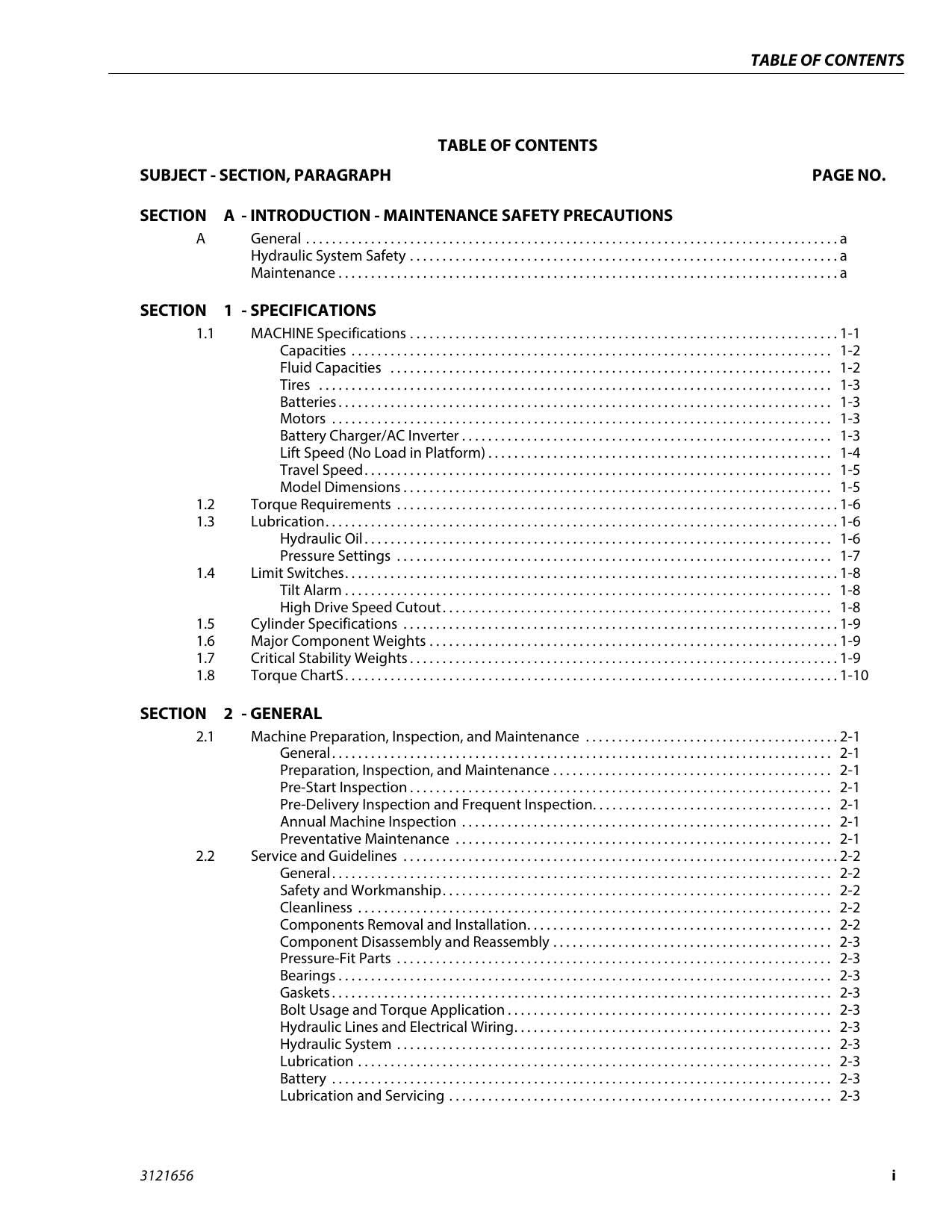 JLG 1930ES 2032ES 2632ES 2646ES 3246ES Scissor Lift Service Manual | 2014-2018 - sample page 5