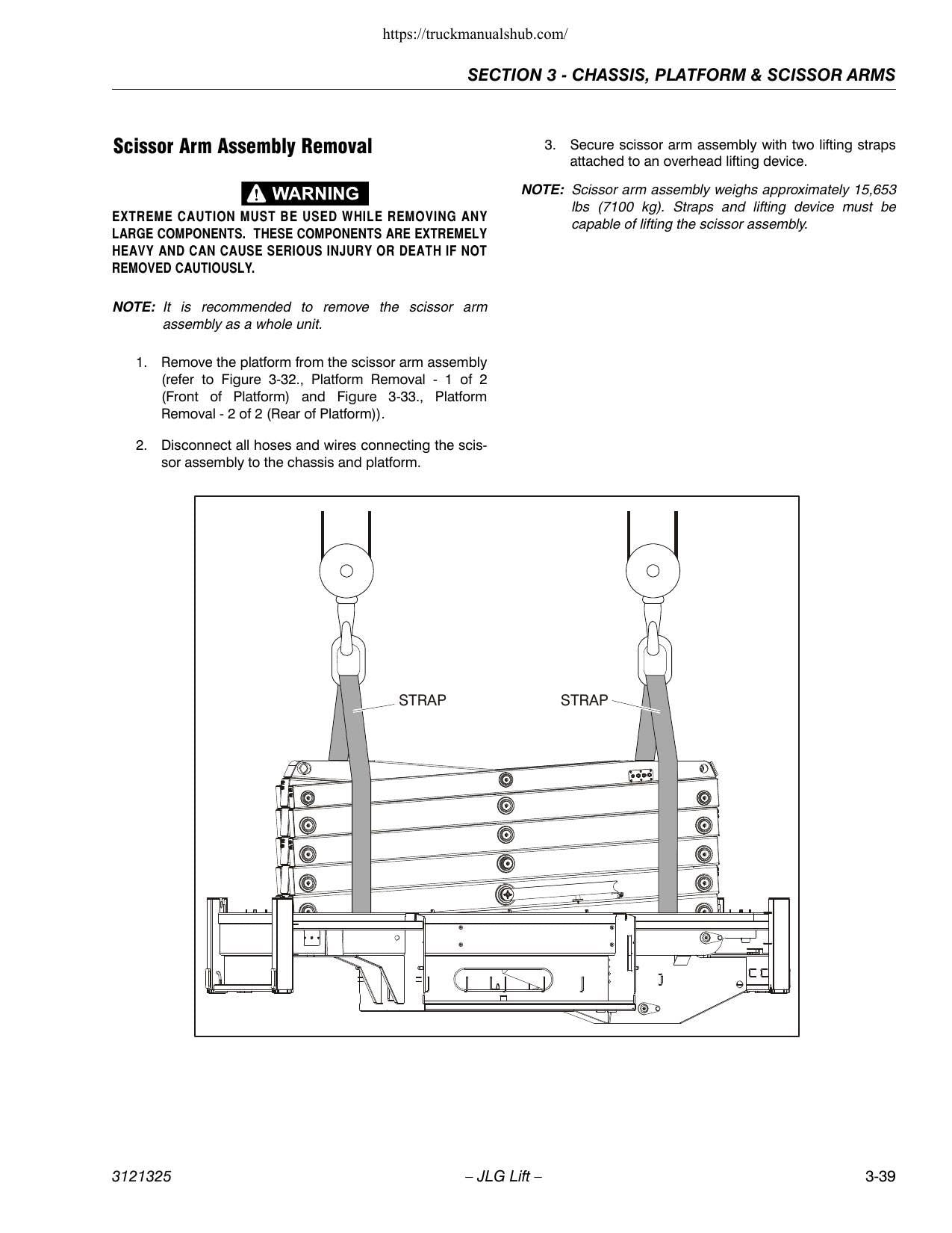 JLG 80SL Scissor Lift Service Manual | 2007-2011 - sample page 3
