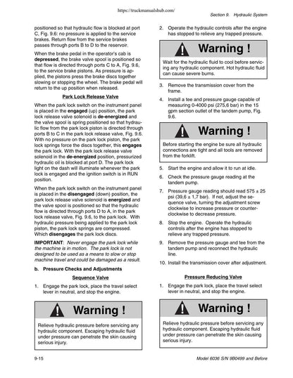JLG SkyTrak 6036 Telehandler Service Manual | 1997-2005 - sample page 4