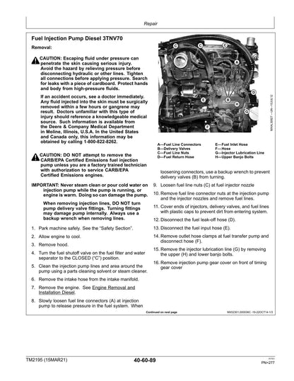 John Deere Gator HPX 4X2 4X4 Gas Diesel UTV Service Manual | 2014-2021 - sample page 2