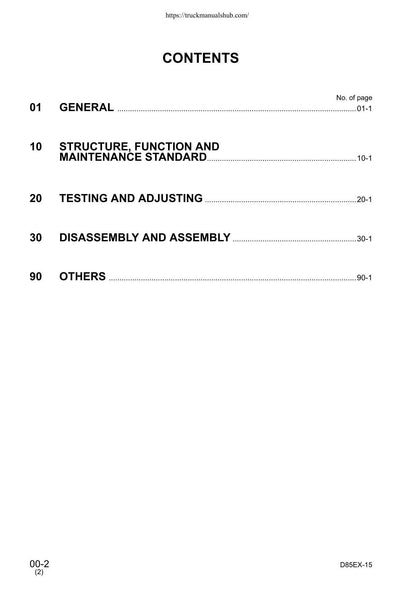 Komatsu D85EX-15 D85PX-15 Dozer Service Manual | 2004-2008 - sample page 6